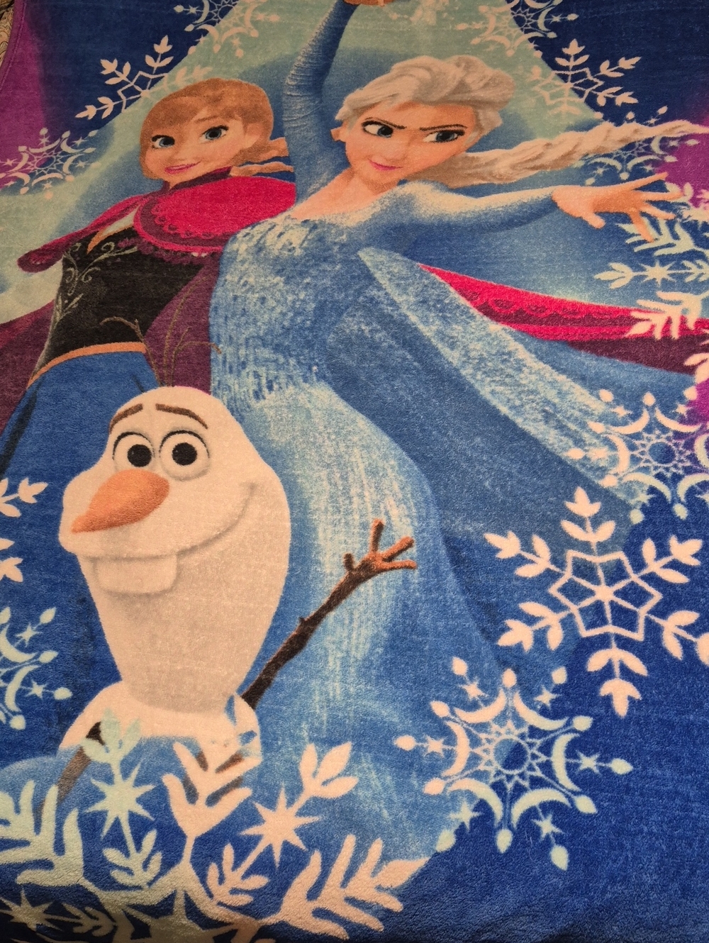 Disney Frozen Fleece Plush Throw Blanket